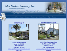 Tablet Screenshot of allenbrothersmortuary.com